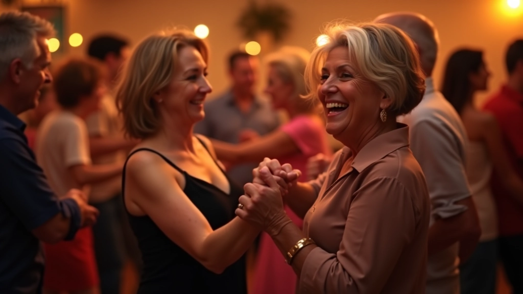 Dancers enjoying a Latin dance social event